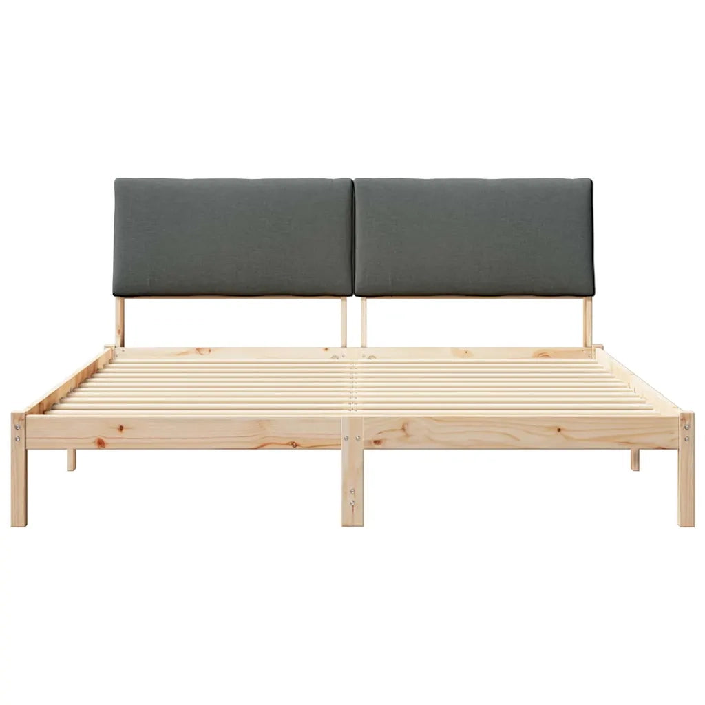 Struttura del Letto marrone e grigio scuro 200 x 200 cm