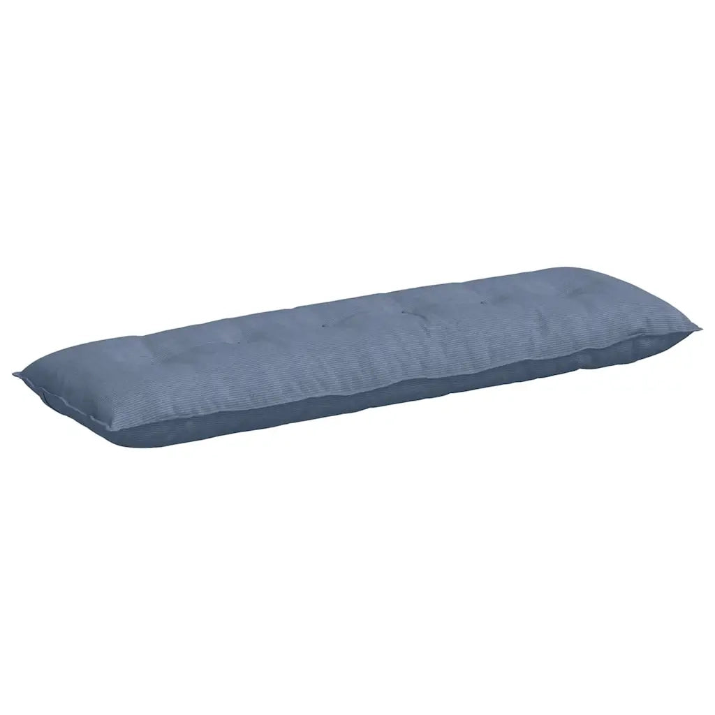 Cuscino per Schiena | Cuscino dorsale Blu 160 x 50 cm Tessuto in Cords