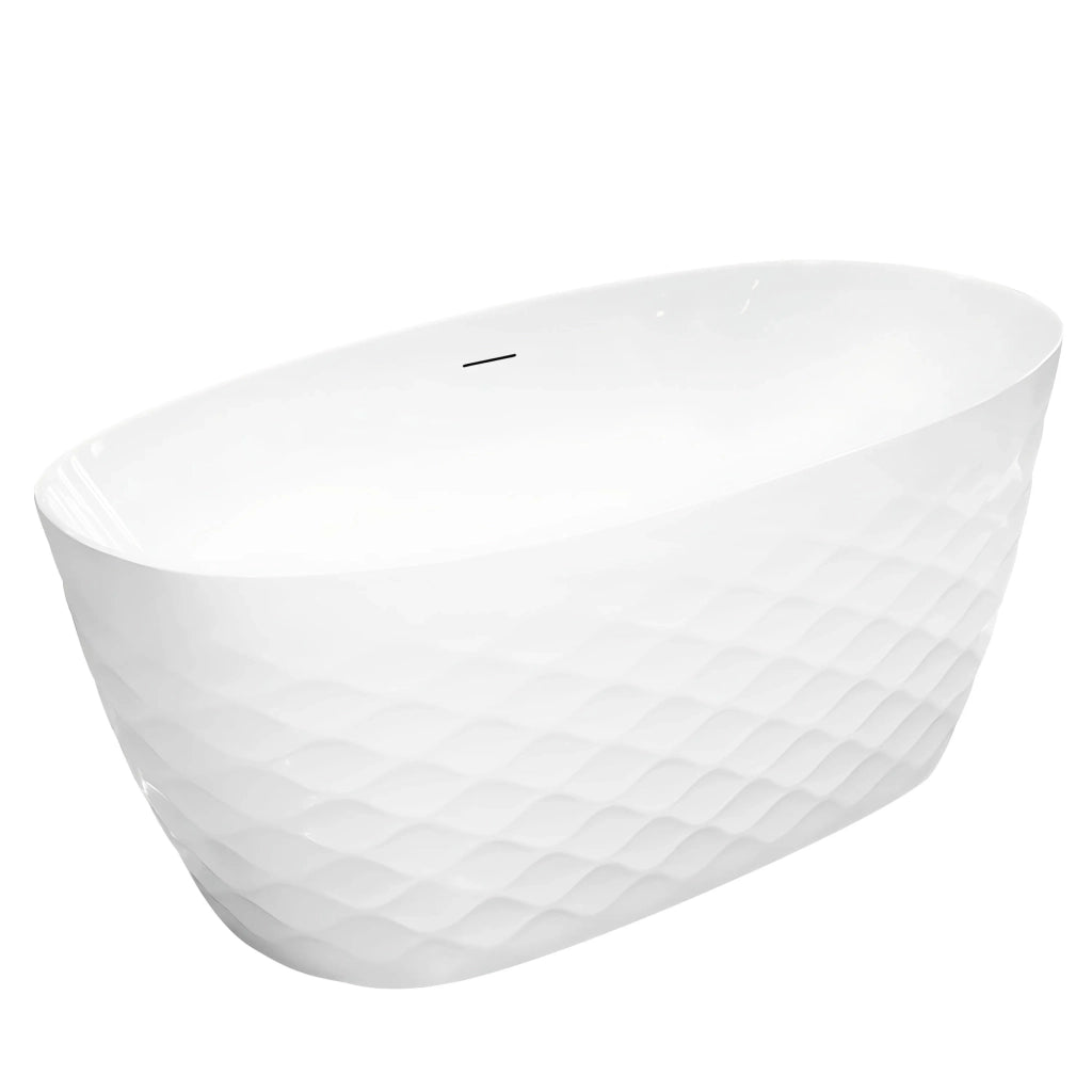 Vasca Da Bagno Freestanding In Acrilico Gaja 170 Copritappo nero