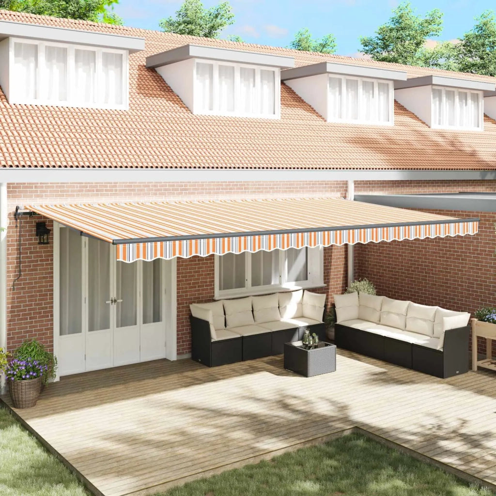Tenda Retrattile Multicolore 600 × 300 cm Tessuto e Alluminio 3331619