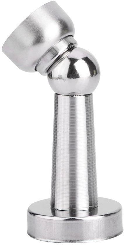 Stopper Magnetico per Porte - Materiale Inox - Altezza Totale 75mm - Supporto Porta