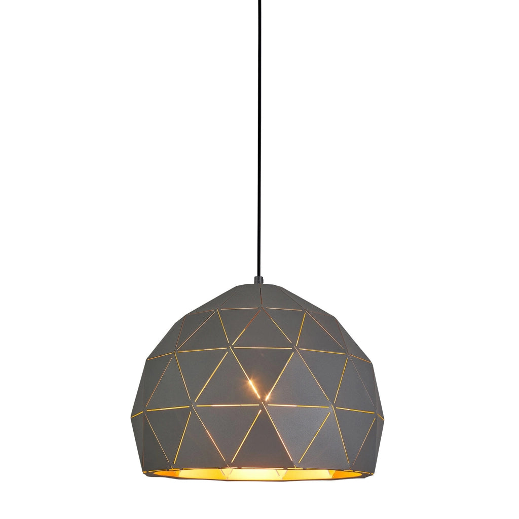 Italux lampada a sospensione Harley grafite oro Ø36 E27