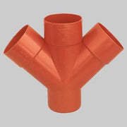 DERIVAZIONE DOPPIA 45  ° PVC  100     MADE IN ITALY