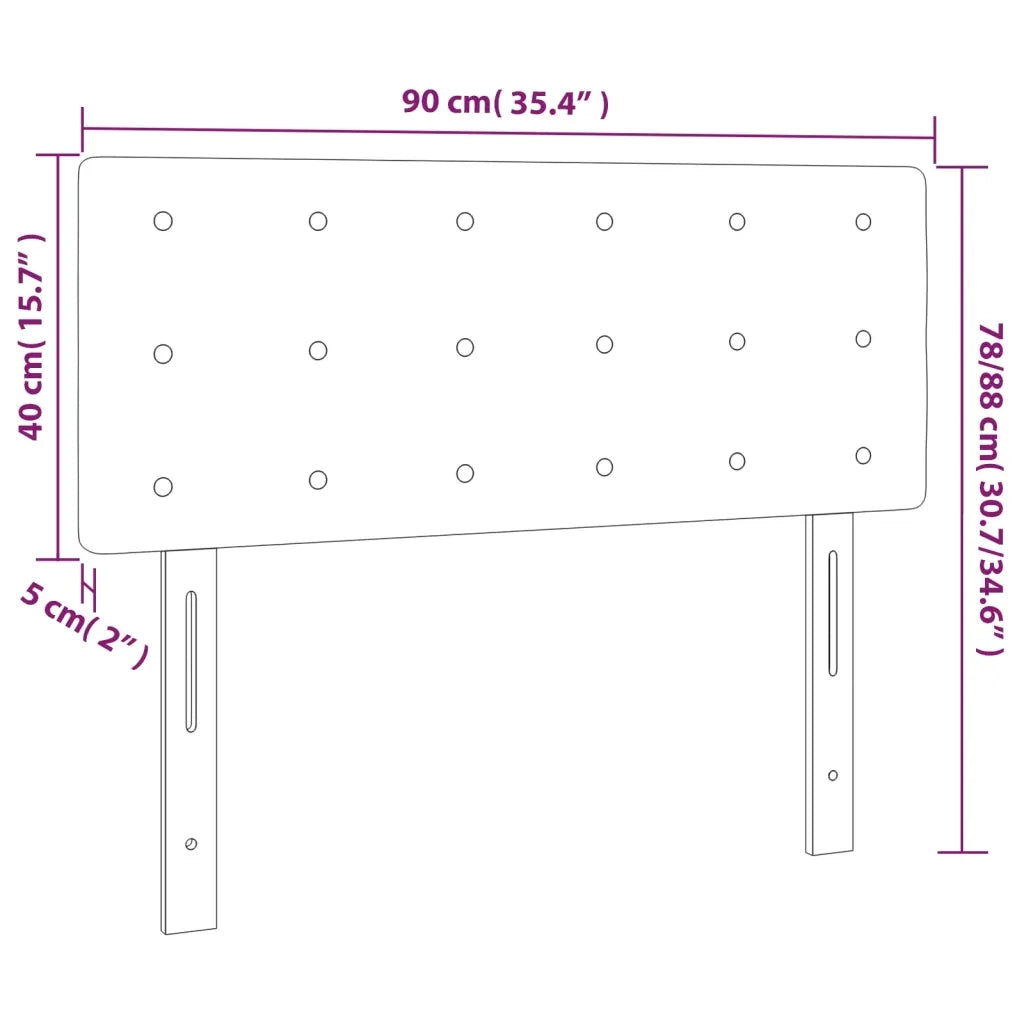 Testiera | Testata Blu 90x5x78/88 cm in Tessuto
