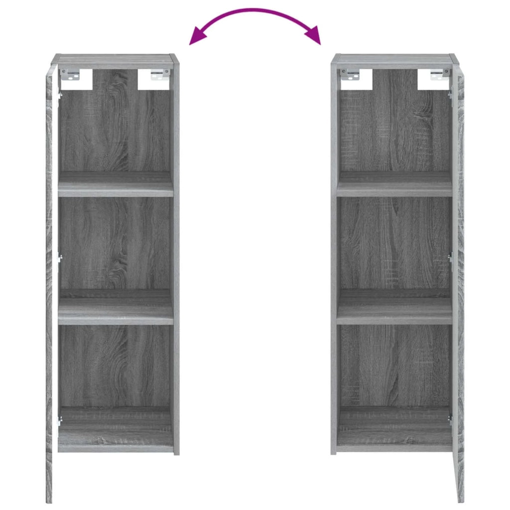 Set di mobili per il bagno 4 pz Sonoma grigio 3407436