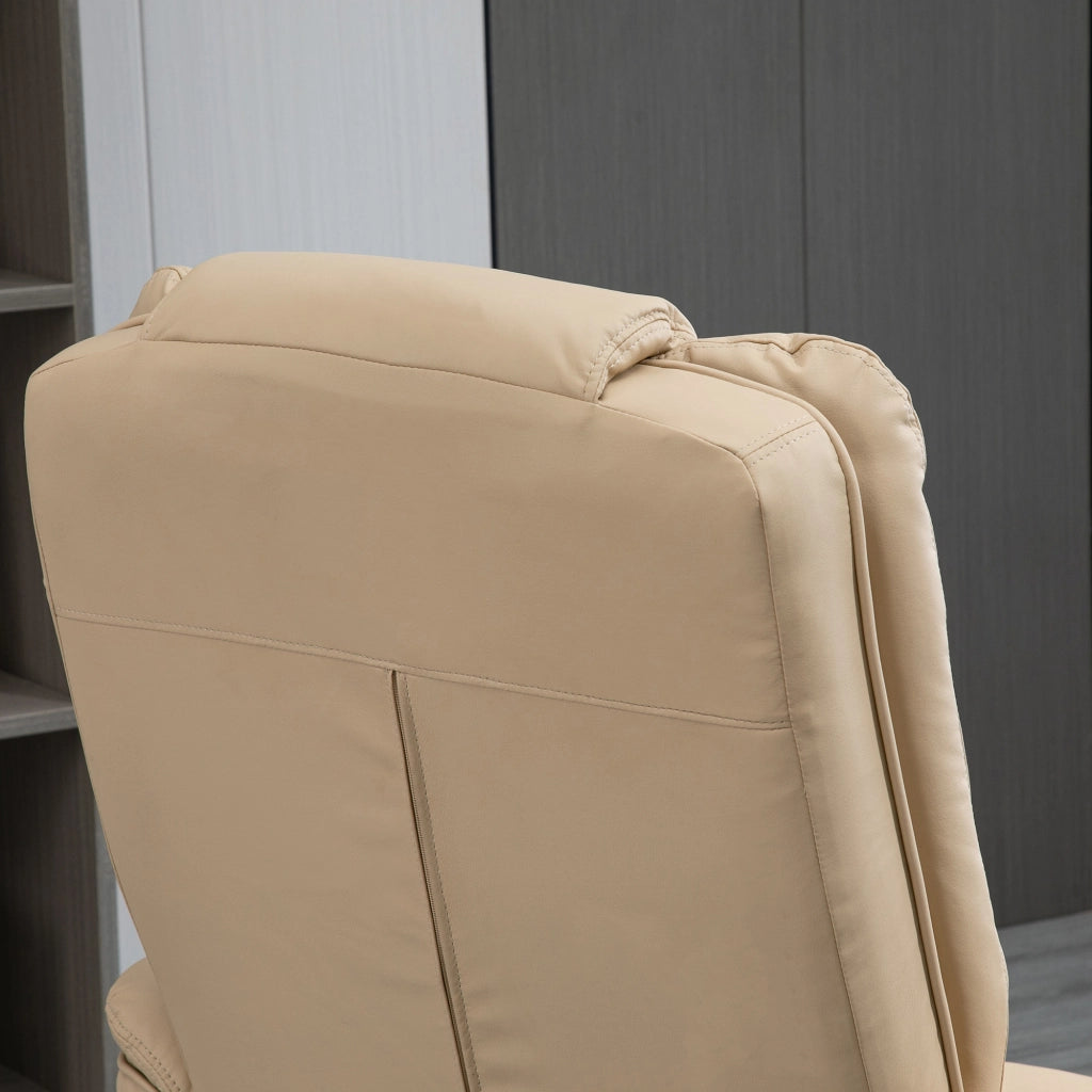 Poltrona Relax con Pouf ¨C Xylo ¨C Reclinabile Girevole 360¡ã Similpelle PU Grigio