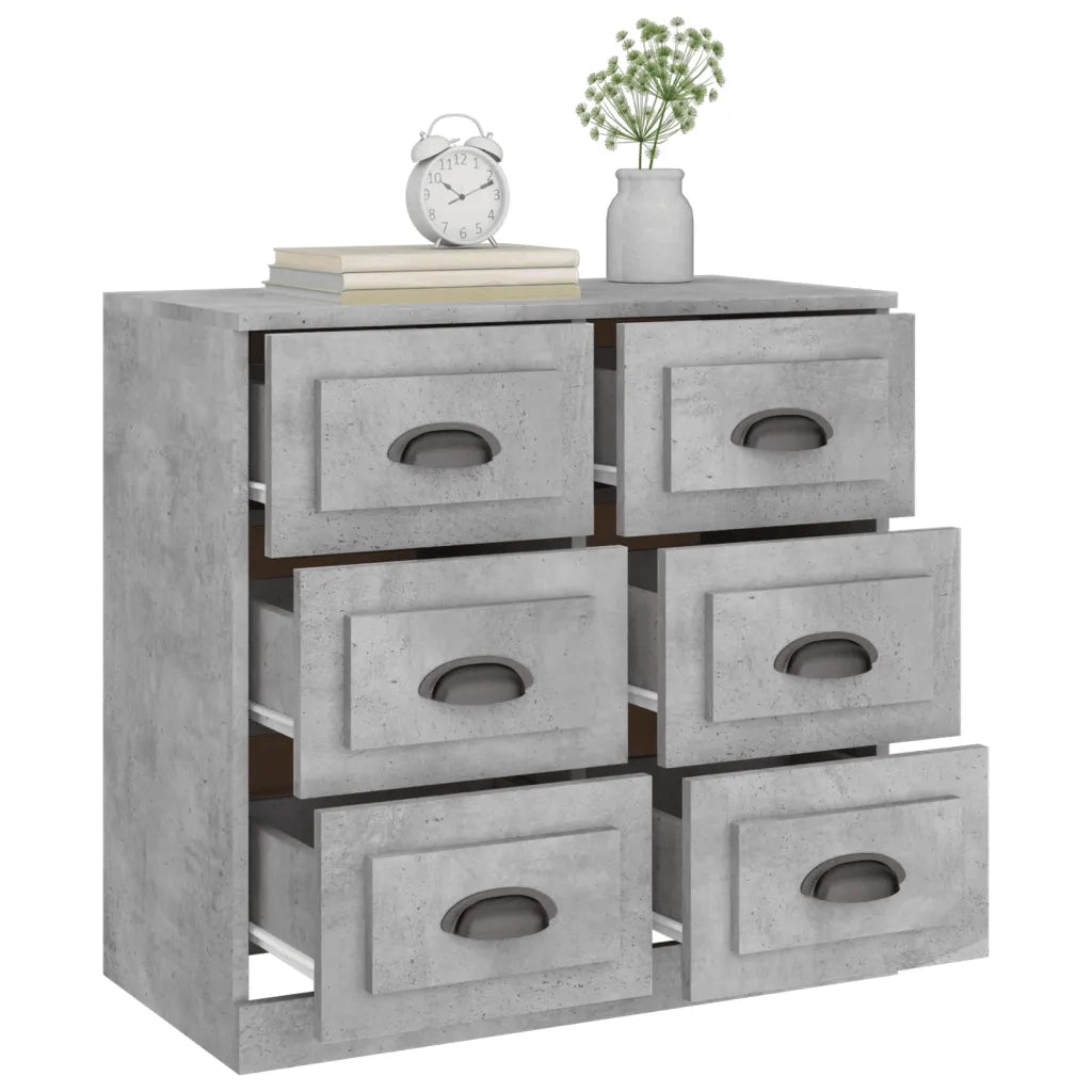 Credenza | Madia | Buffet da pranzo | Armadio da pranzo Grigio Cemento 70x35,5x67,5 cm in Legno Multistrato