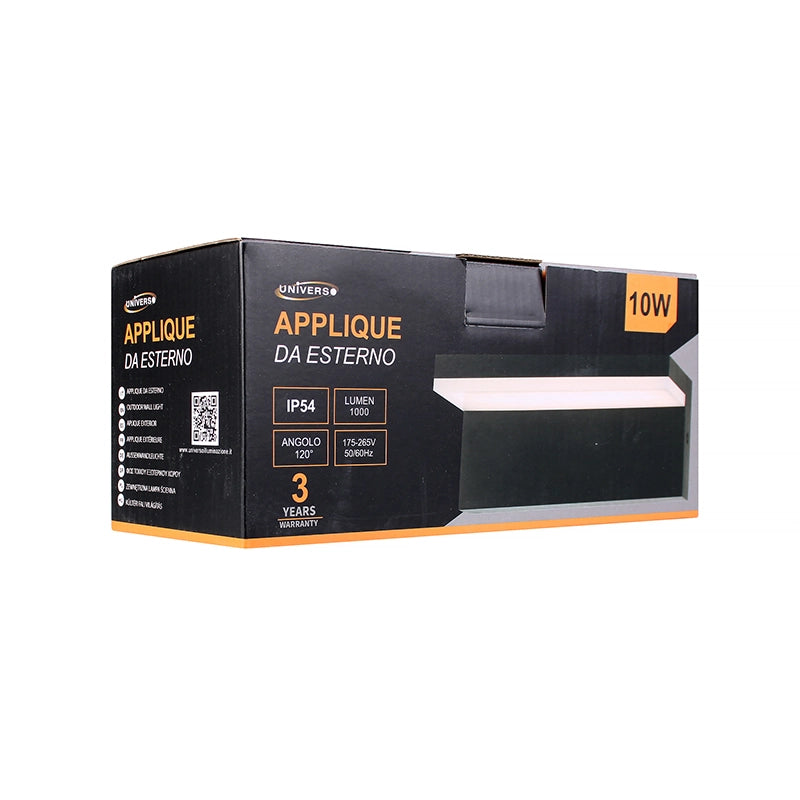 LAMPADA LED DA PARETE PER ESTERNO IP54 LUCE CALDA 3000K - IDEALE PER FACCIATE ESTERNE E GIARDINI