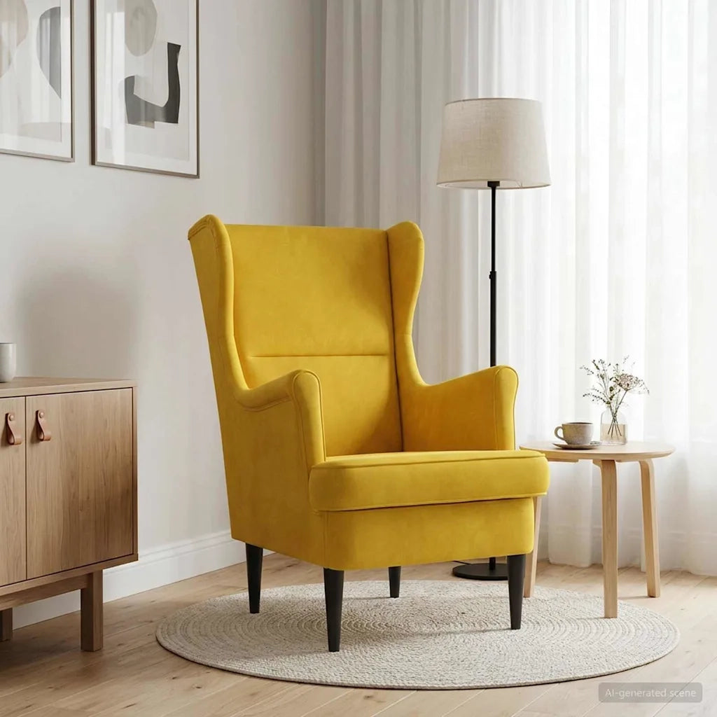 Poltrona Giallo Velluto 42029869