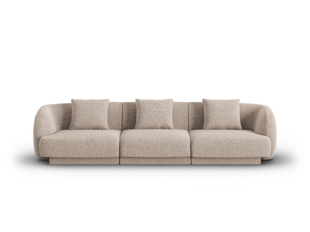 Cosmopolitan Design - Divano "Tulum" 3 posti in ciniglia beige 