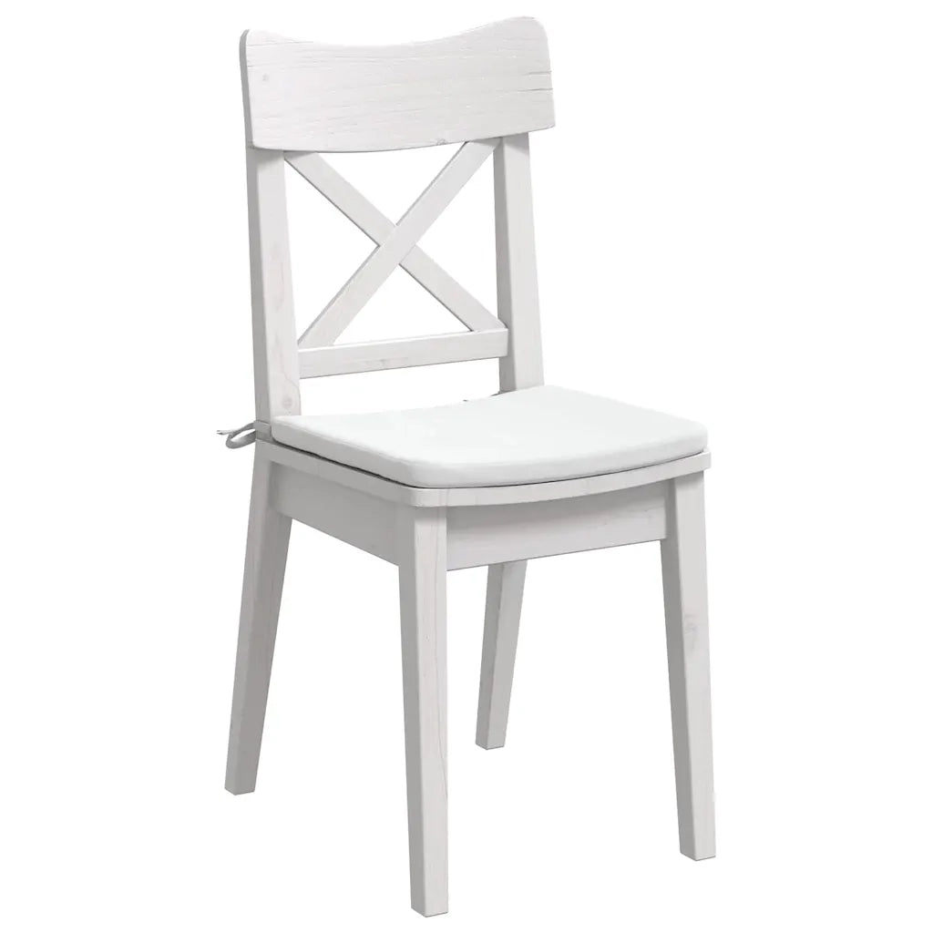 Cuscini per Seduta 4 pcs Bianco 40 x 40 x 3 cm Tessuto 42015200
