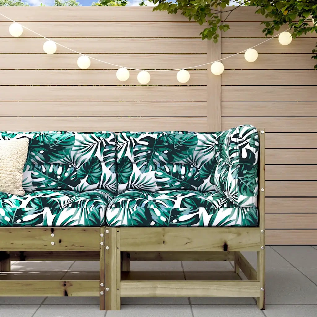 Divano Angolare con Cuscini-Sofa con Cuscini in Legno Impregnato di Pino 239970