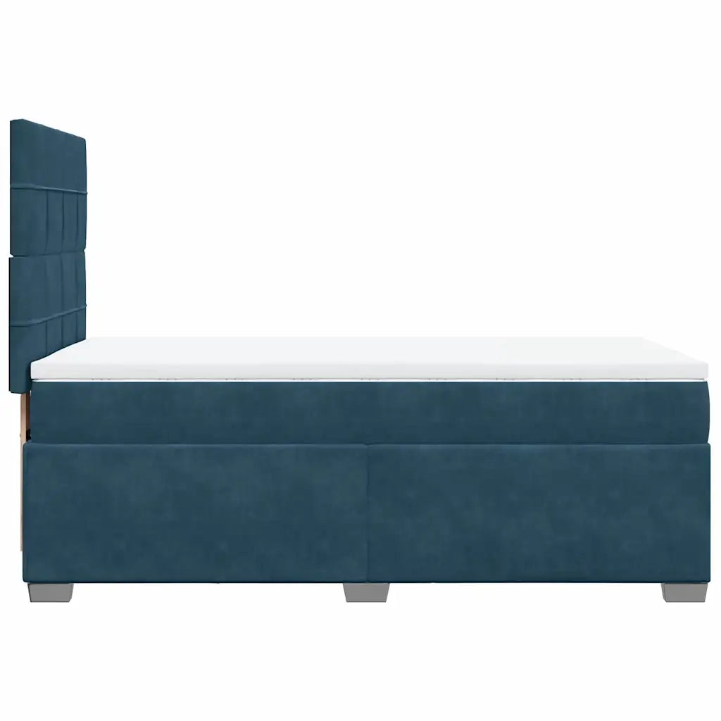 Giroletto a Molle con Materasso Blu 100x200 cm in Velluto 3290838