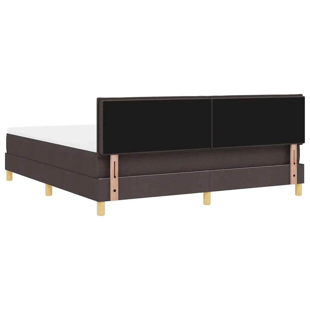 Letto a molle con cuscino Marrone Scuro 180 x 200 cm Tessuto 3338940