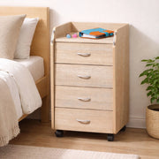 Manco, Cassettiera 4 Cassetti, 40x36x65h cm Beige