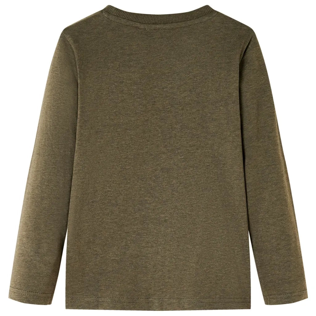 Maglietta per Bambini Maniche Lunghe Cachi M¨¦lange 116