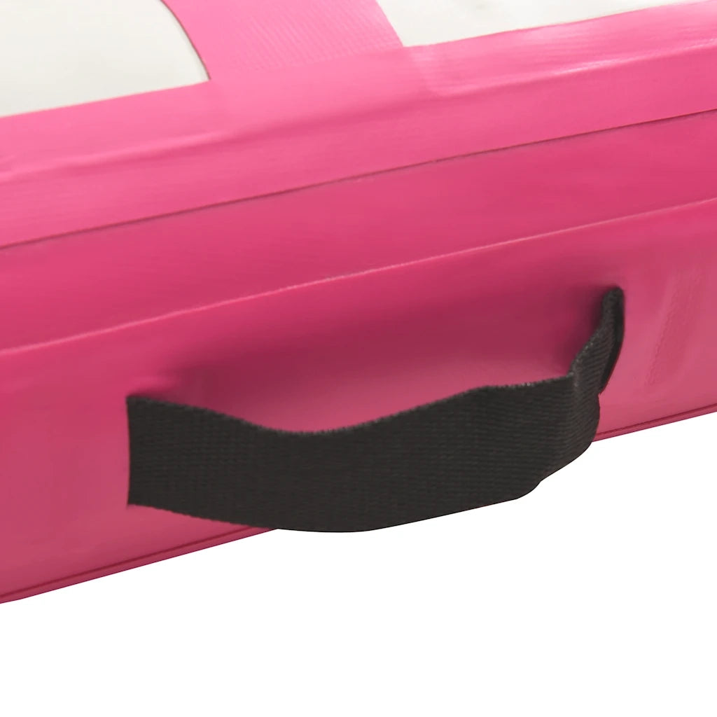 Tappetino Ginnastica Gonfiabile con Pompa 600x100x15cm PVC Rosa CFW1054745