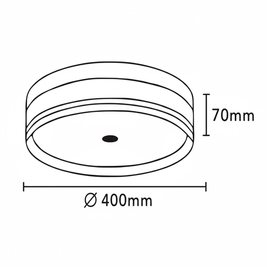 Plafoniera Tonda LED 18W CCT 3 Temperature IP40 Lampada Nera Circolare Moderna Luce Soffitto Parete Bagno Ufficio 23cm