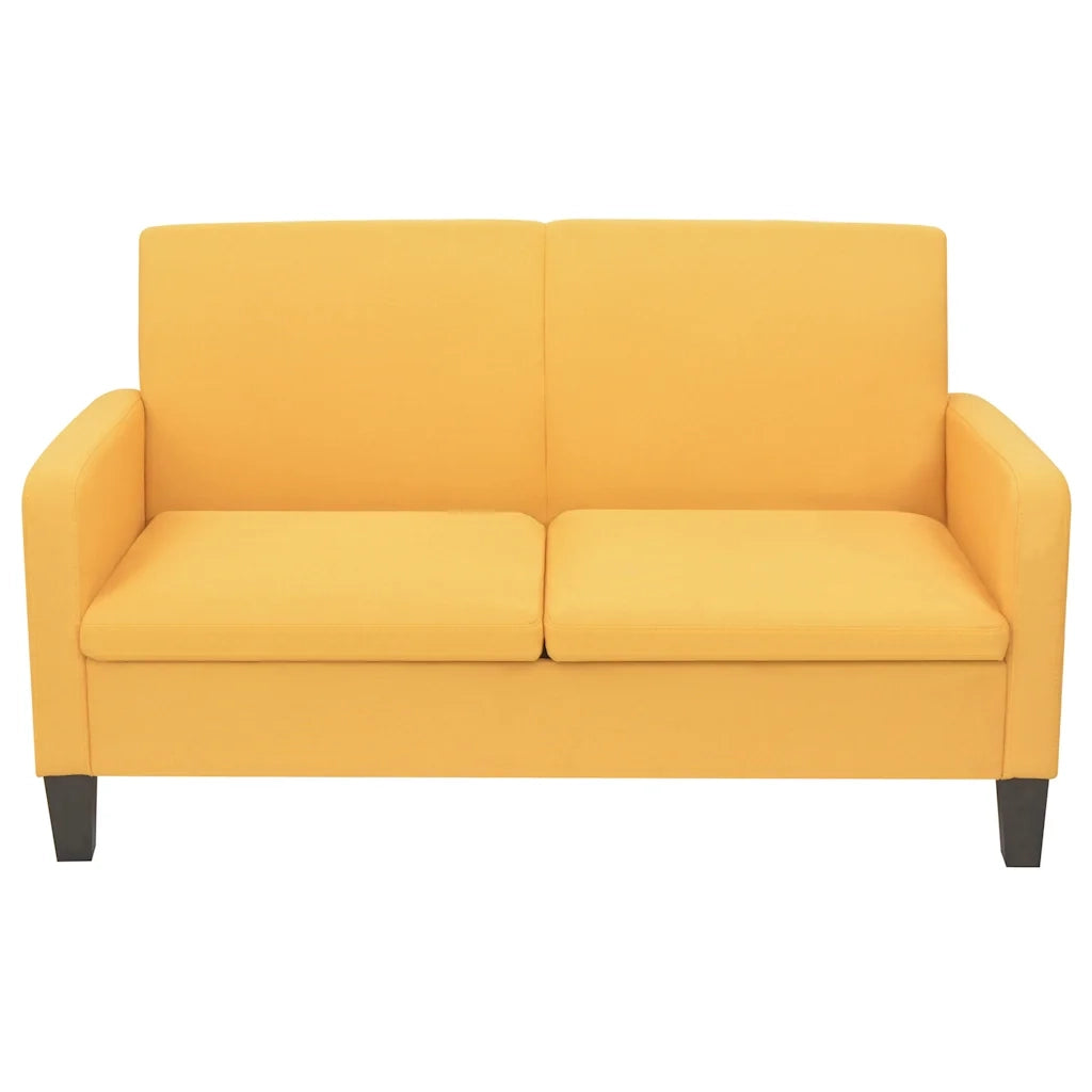 Divano a 2 Posti-Sofa 2 Posti 135x65x76 cm Giallo