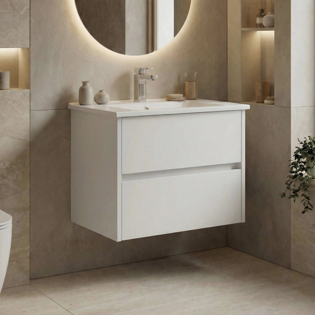 Mobile lavabo "Side 65 v2" - 65 x 45 x 52 cm - Bianco opaco