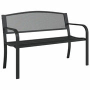 Panchina da Giardino | Panca da Giardino 119 cm Nera in Acciaio