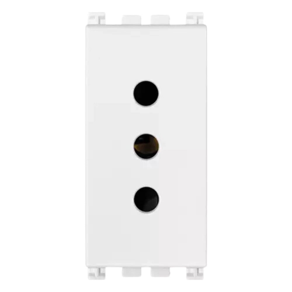 Presa elettrica da incasso vimar arkè sicury 2p+t 10a 250v *** colore bianco, confezione 1