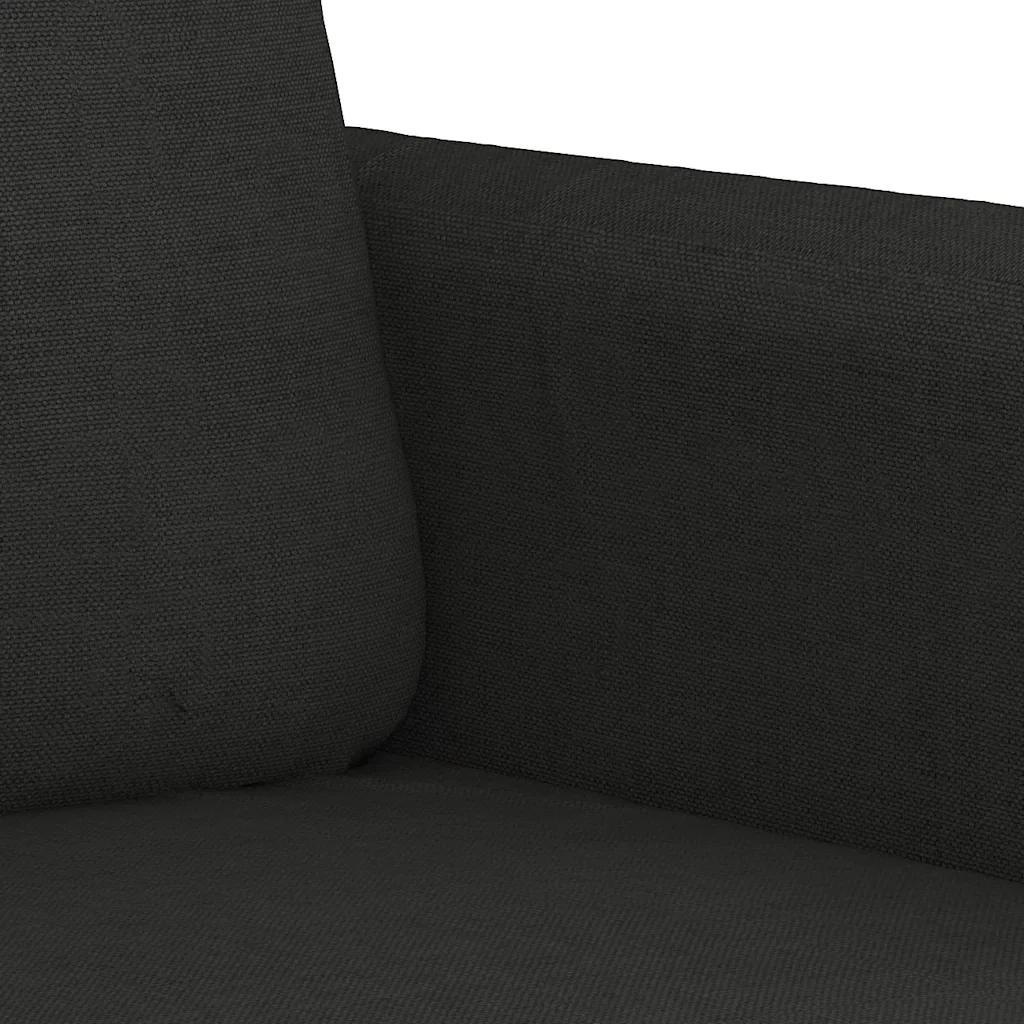 Divano a 2 Posti-Sofa 2 Posti Nero 120 cm in Tessuto 828586