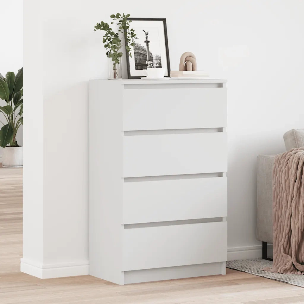 Credenza Bianca 60x35x98,5 cm in Legno Multistrato 800531
