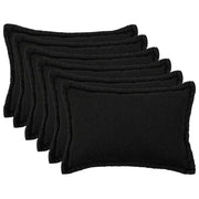 Federa 6 pcs HOUTEN Nero 50 x 70 cm Bouclé 919530