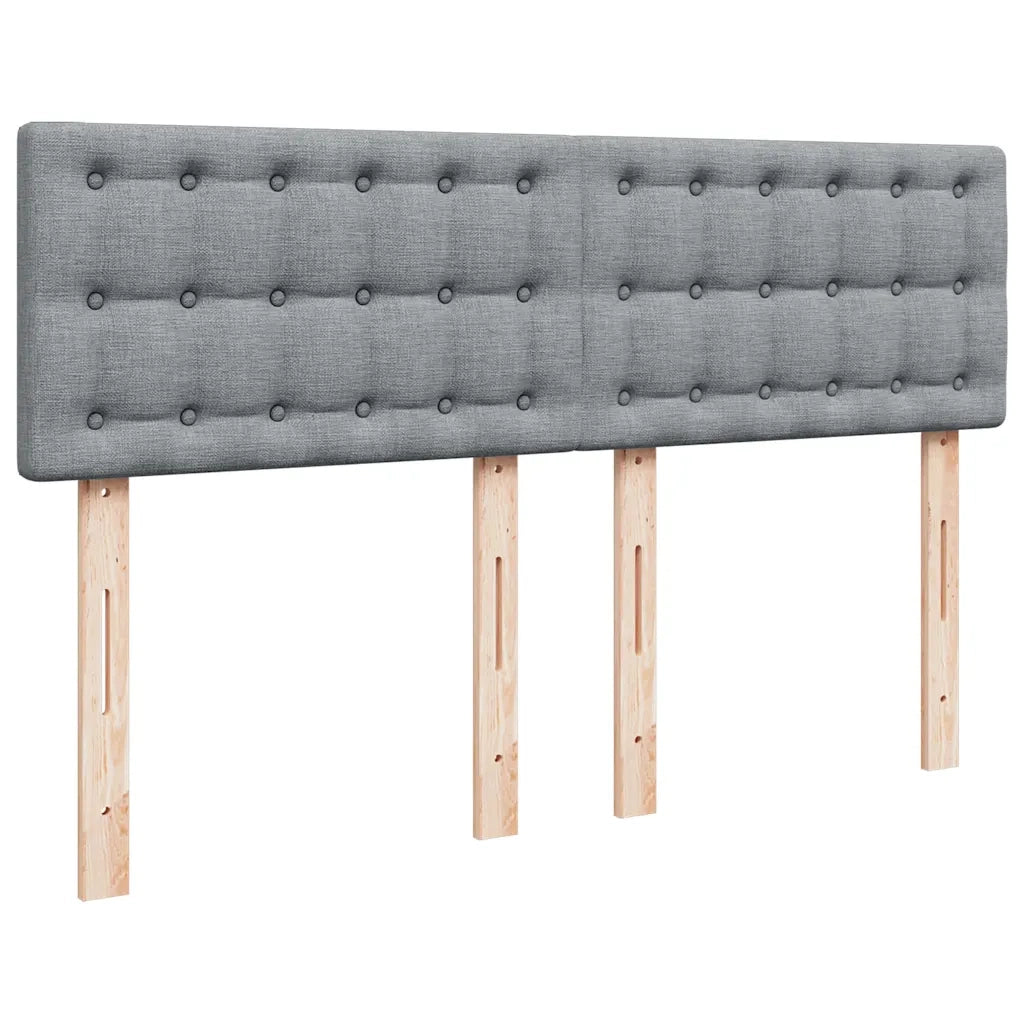 Giroletto a Molle con Materasso Grigio Chiaro 160x200cm Tessuto 3287521