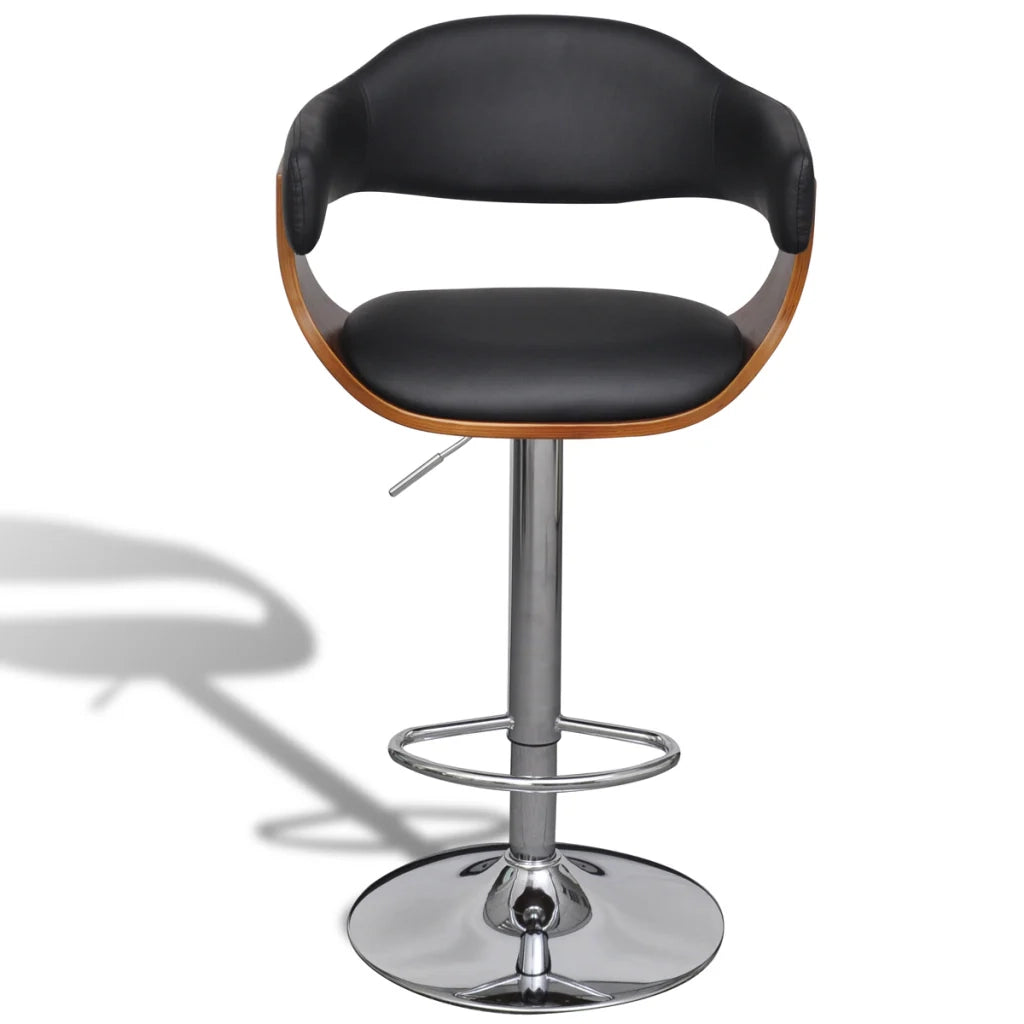 Set di 2 sgabelli da bar moderni in legno e nero 1202019