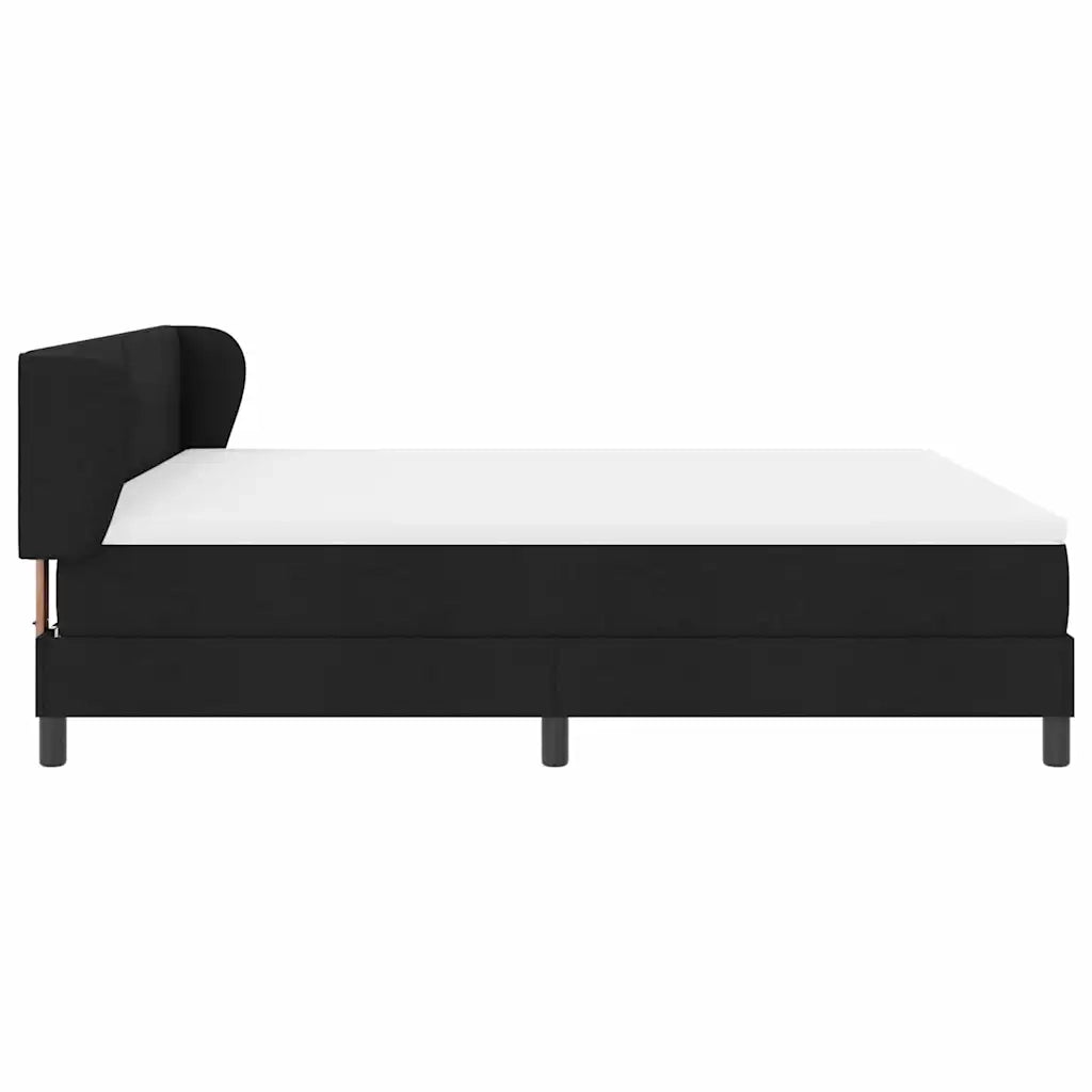 Letto a molle con materasso Nero 180 x 200 cm Tessuto 3340040