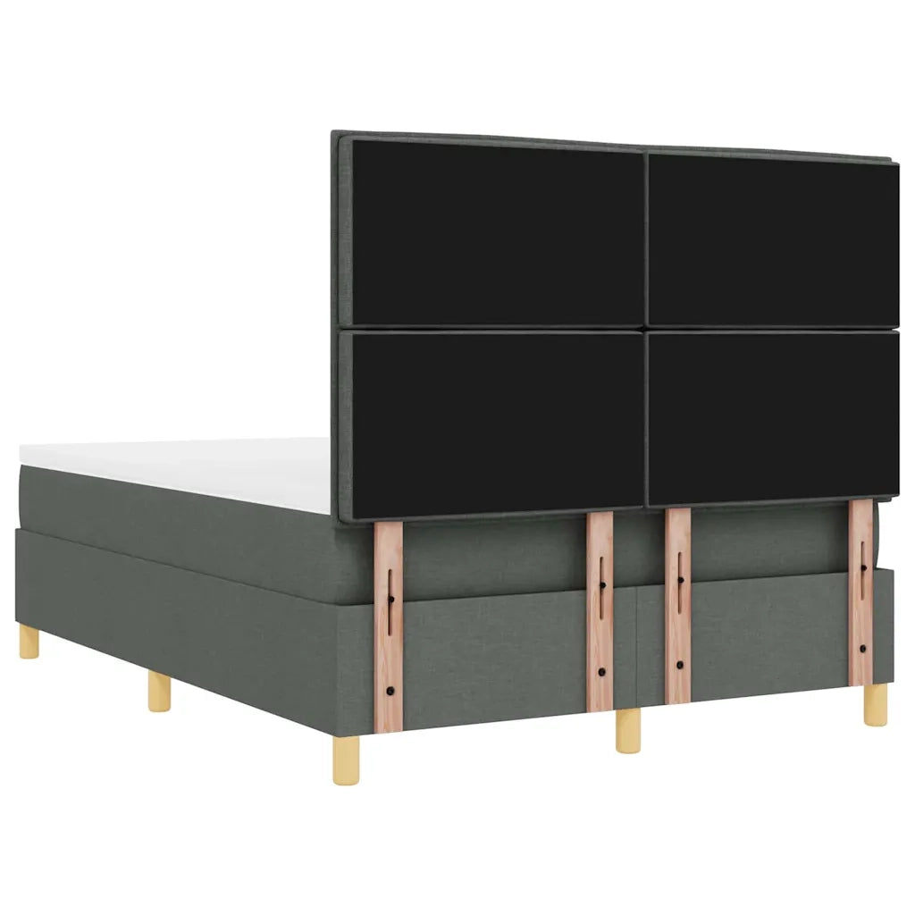 Letto a Sorgente LED Grigio scuro 140 x 200 cm Tessuto 3343027