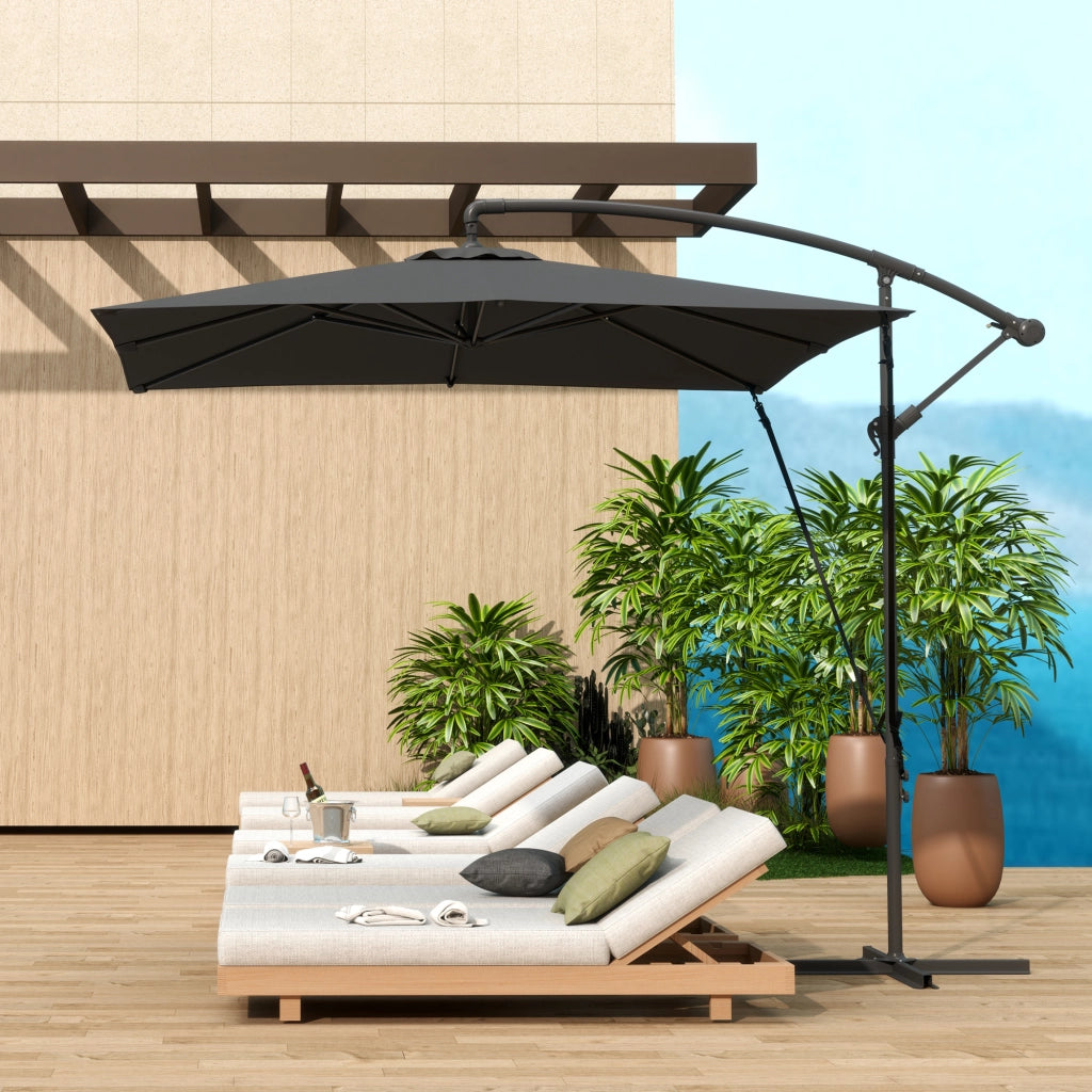 Parasole da giardino esterno ¨C Minimal ¨C grigio 250x250 cm