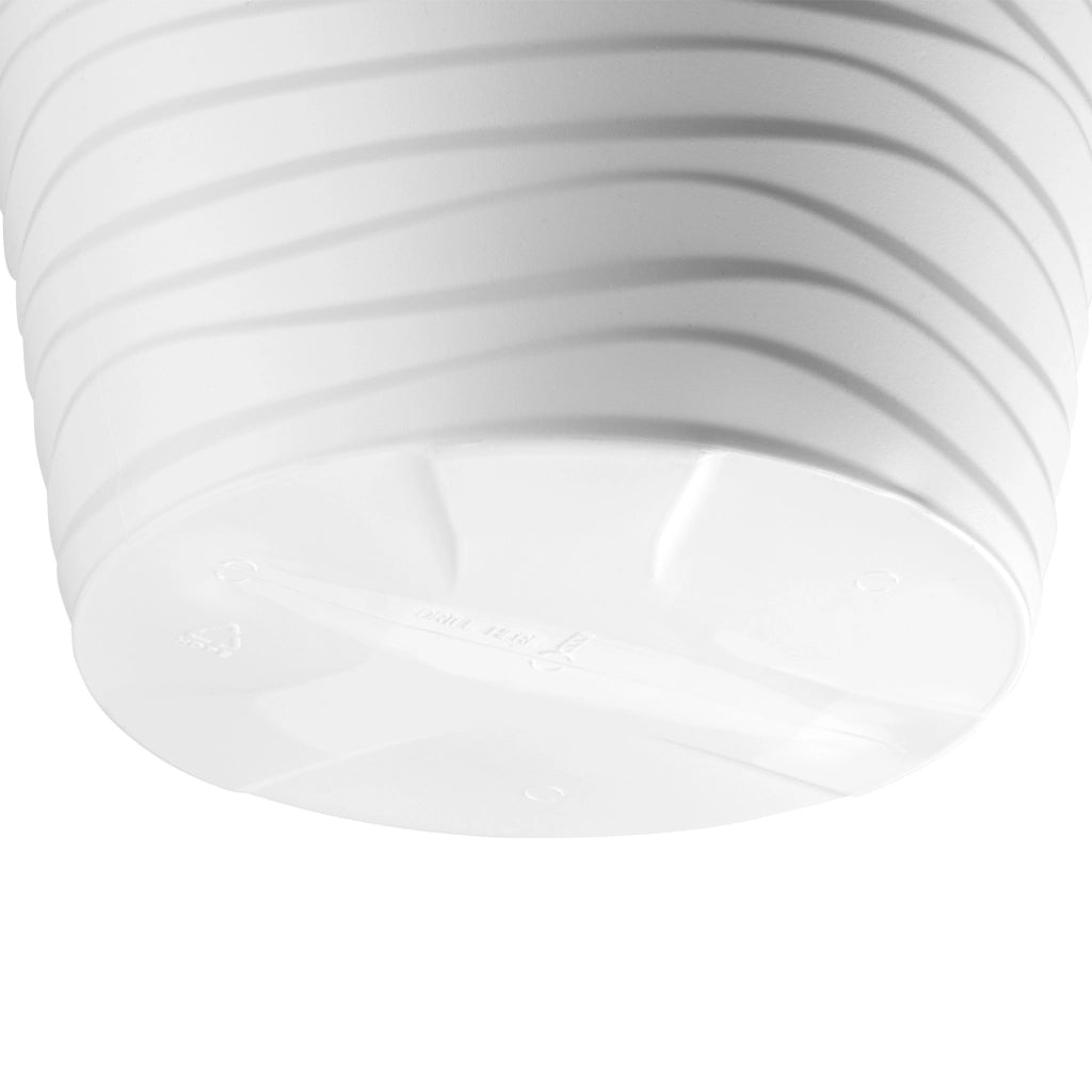 Vaso da fiori KADAX da 40 cm con coperchio e inserto, in plastica bianca.