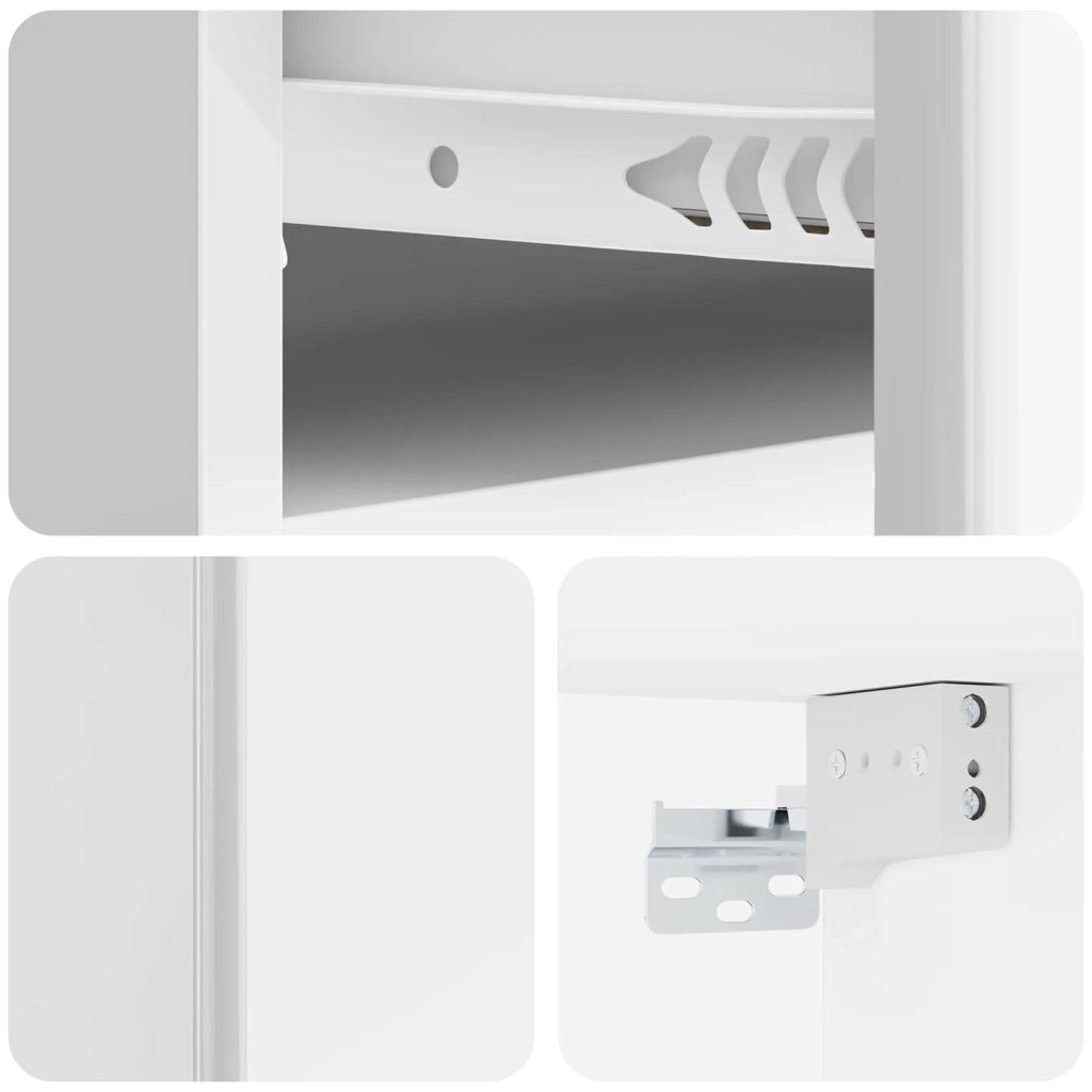 Mobiletto da notte a muro 2 pcs Bianco Lucido 49 x 34,5 x 20 cm 899134