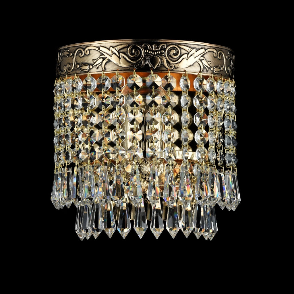 Applique Palace Maytoni ottone cristallo E27 DIA890-WL-01-G