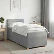 Letto box spring con materasso Grigio Chiaro 80 x 200 cm 3451328