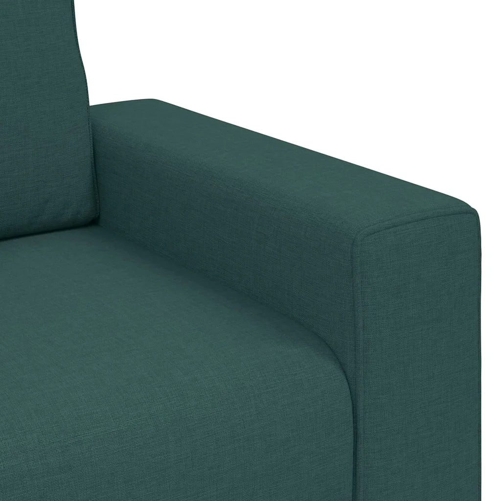 Set di Divani 2 pz con Cuscini Verde scuro in Tessuto 3324736