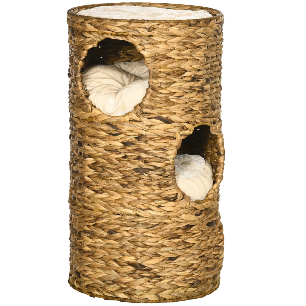 Casetta per gatti 3 livelli ¨C Xylo ¨C 40x40x73 cm beige crema