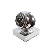 Fumaiolo da 35x35cm base quadra tipo radiante eolico inox aisi 304