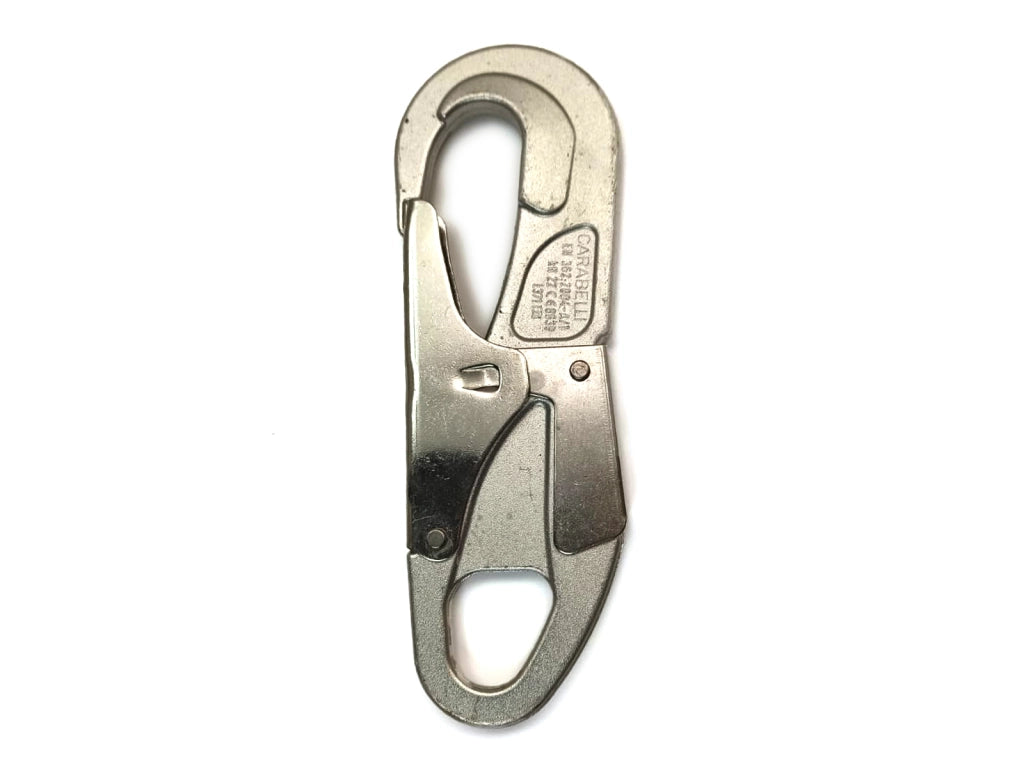 Moschettone Professionale Carabelli 22kN Chiusura Automatica Doppio Grilletto per Cantieristica e Arrampicata