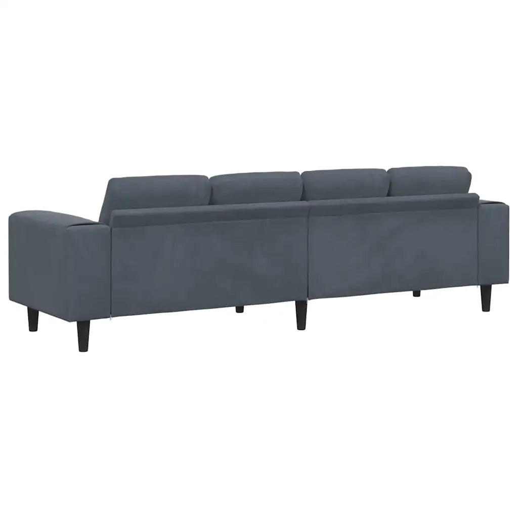 Divano per Soggiorno Grigio scuro 250 x 77 x 76 cm 3335092