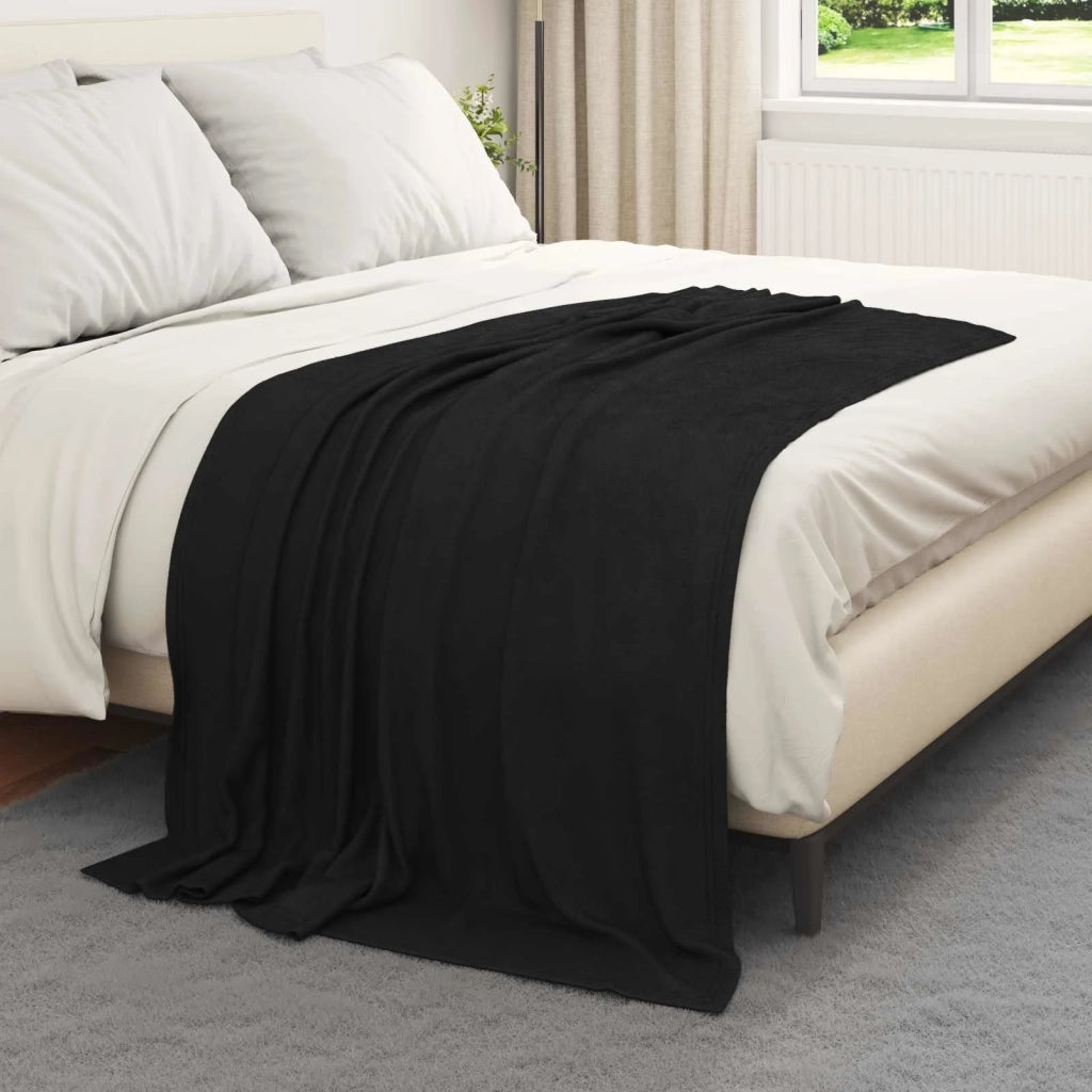 Coperte da Pile 24 pcs Nero 170 x 130 cm Panno 42017105