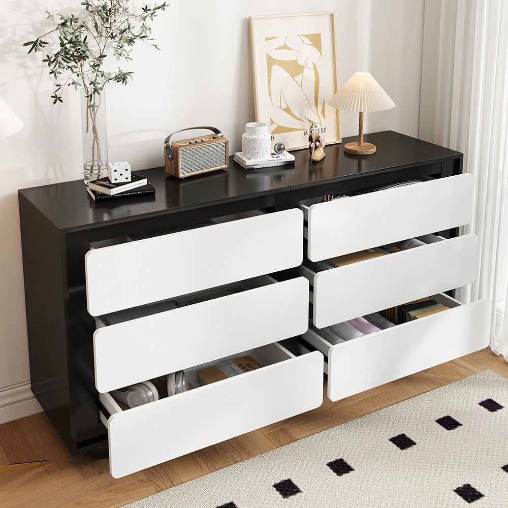 Com?? - Xylo - 140x38x74.5cm 6 cassetti moderna