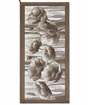 Tappeto AMSTERDAM FANGO moderno floreale tulipani, passatoia cucina multiuso lavabile antiscivolo cm.55x190