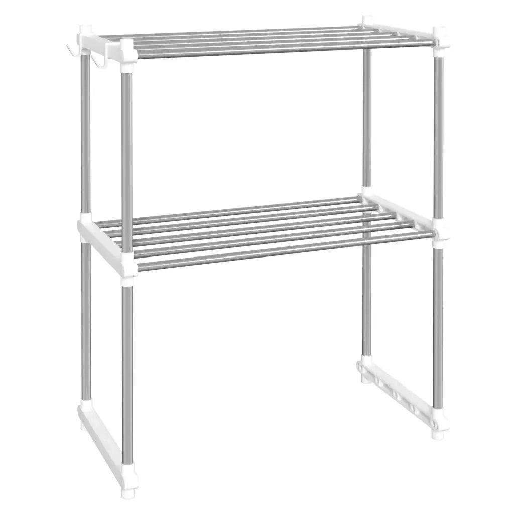 Ripiano per Microonde Bianco 51x27x63 cm in Alluminio 154617