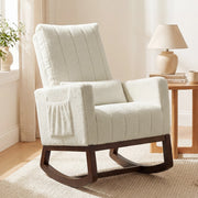 Poltrona a Dondolo Imbottita ¨C Minimal ¨C Crema