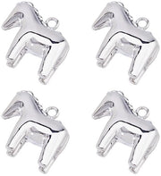 4 pezzi di supporti 3D per gioielli in forma di cavallo