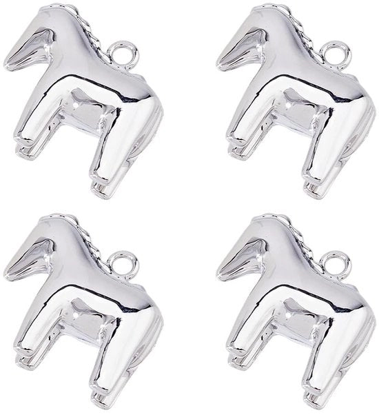 4 pezzi di supporti 3D per gioielli in forma di cavallo